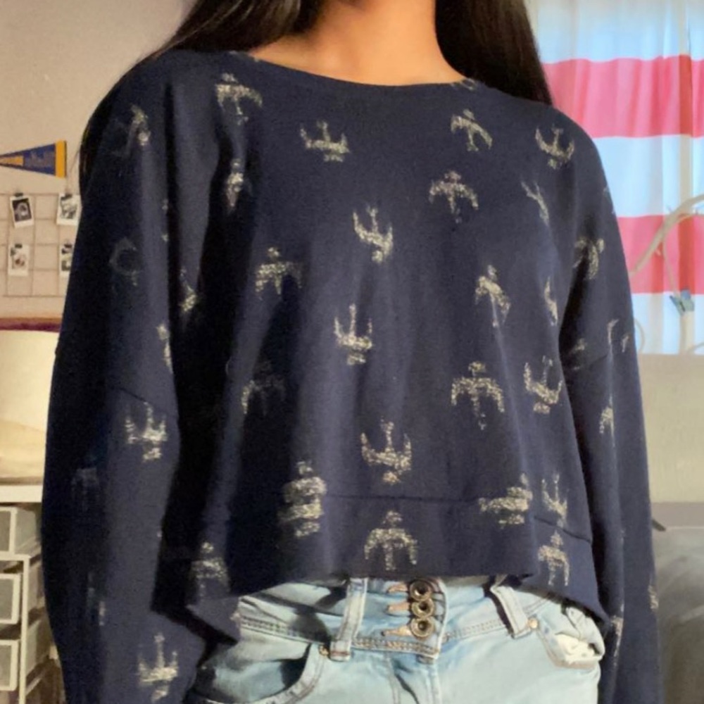 Navy Blue American Eagle Long Sleeve
